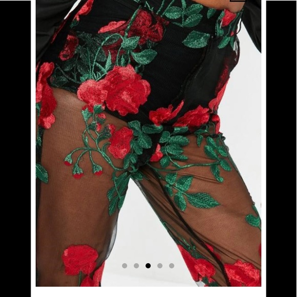 Missguided sheer rose pants BNWOT - Picture 3 of 7
